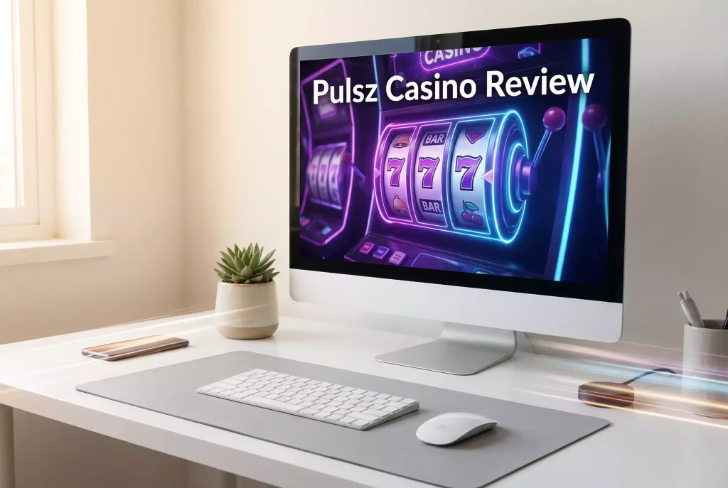 Pulsz Casino interface showcasing slot games and bonus features