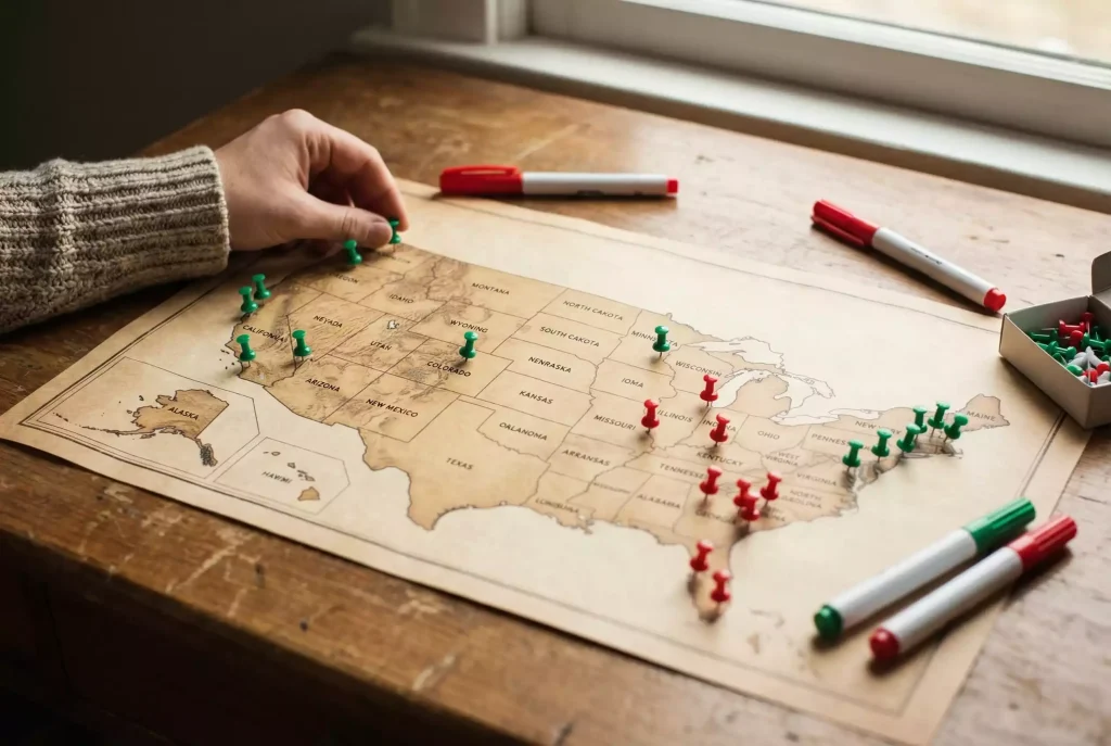 Sweepstakes casino legal states map 2026